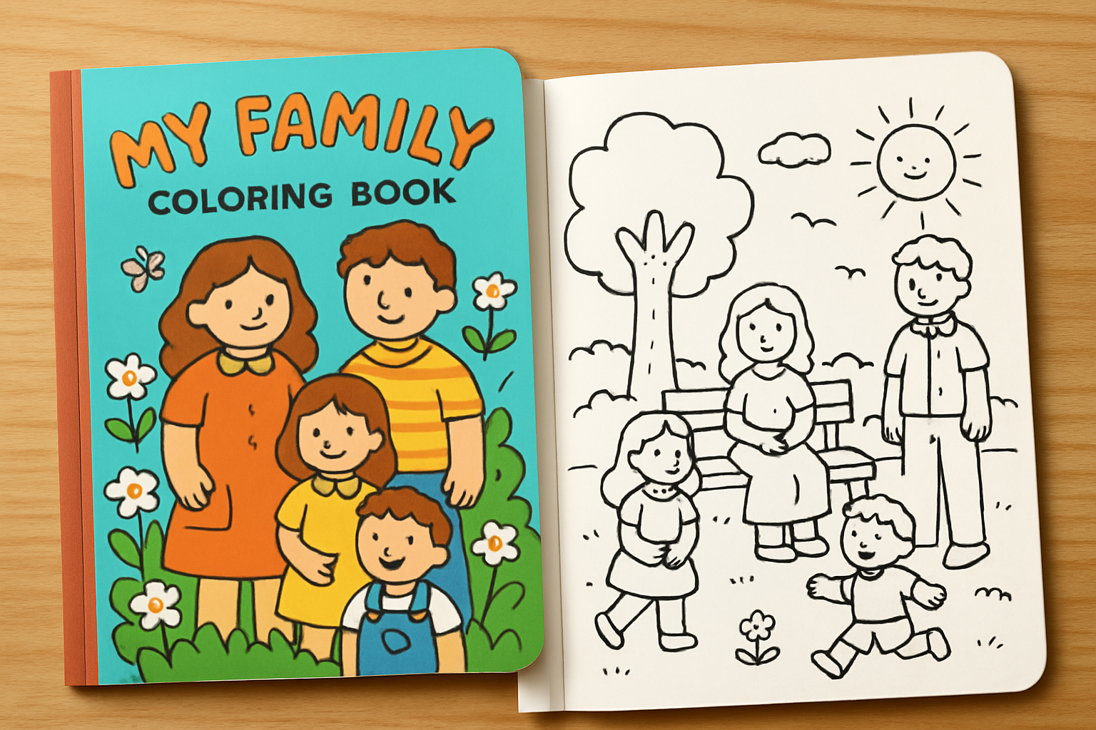 Exemplo de livro de colorir personalizado